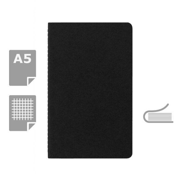 MOLESKINE Cahier Journal approx. A5 noir personnalisable avec logo – réf. VM031-03