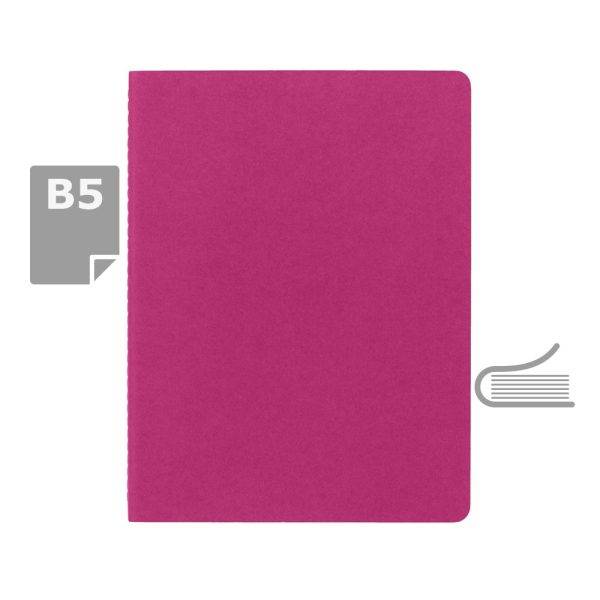 MOLESKINE Cahier Journal approx. B5 fuchsia personnalisable avec logo – réf. VM041-31