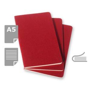MOLESKINE Cahier Journal approximativement. A5 rouge personnalisable