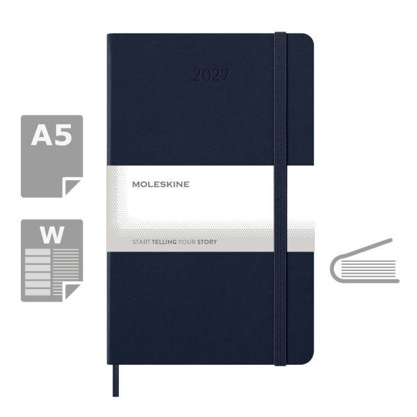 MOLESKINE diary ciemnoniebieski personnalisable avec logo – réf. VM399-27/2027
