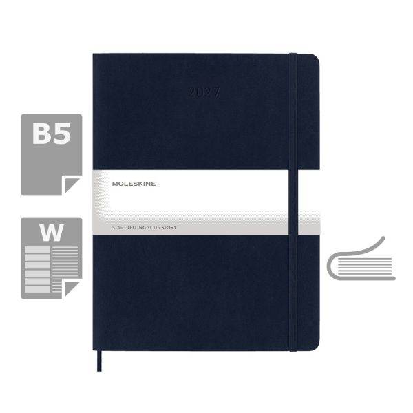MOLESKINE diary ciemnoniebieski personnalisable avec logo – réf. VM493-27/2027