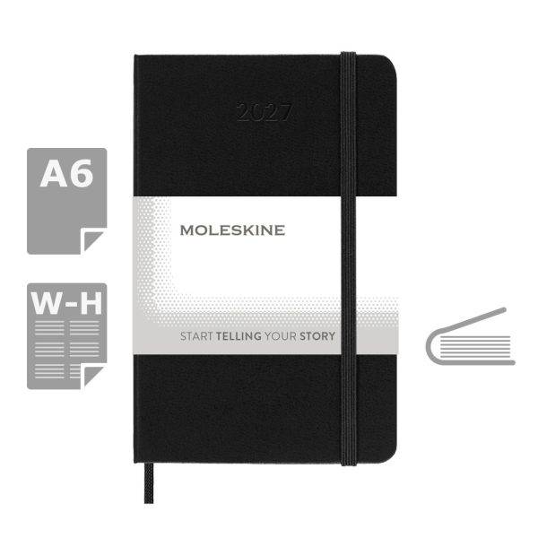 MOLESKINE diary czarny personnalisable avec logo – réf. VM295-03/2027