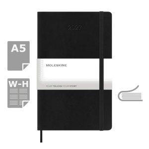 MOLESKINE diary czarny personnalisable avec logo – réf. VM389-03/2027