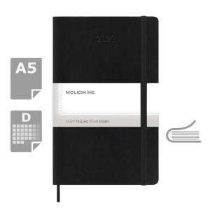 MOLESKINE diary czarny personnalisable avec logo – réf. VM393-03/2027