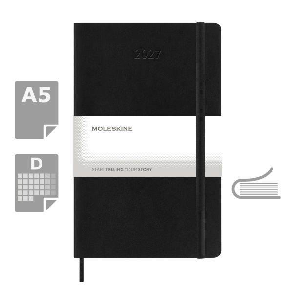 MOLESKINE diary czarny personnalisable avec logo – réf. VM393-03/2027