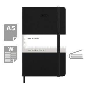 MOLESKINE diary czarny personnalisable avec logo – réf. VM399-03/2027