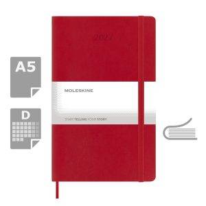 MOLESKINE diary czerwony personnalisable avec logo – réf. VM393-05/2027