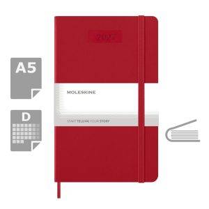 MOLESKINE diary czerwony personnalisable avec logo – réf. VM394-05/2027