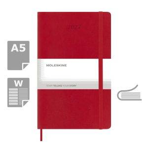 MOLESKINE diary czerwony personnalisable avec logo – réf. VM398-05/2027
