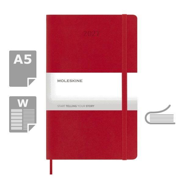 MOLESKINE diary czerwony personnalisable avec logo – réf. VM398-05/2027