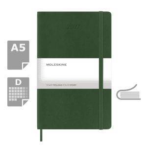 MOLESKINE diary khaki personnalisable avec logo – réf. VM393-25/2027