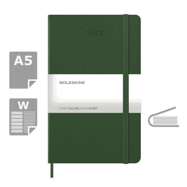 MOLESKINE diary khaki personnalisable avec logo – réf. VM399-25/2027