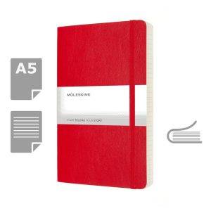 MOLESKINE EXPANDED Notebook approx. A5 rouge personnalisable avec logo – réf. VM308-05
