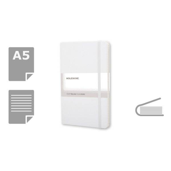MOLESKINE Notebook approx. A5 blanc personnalisable avec logo