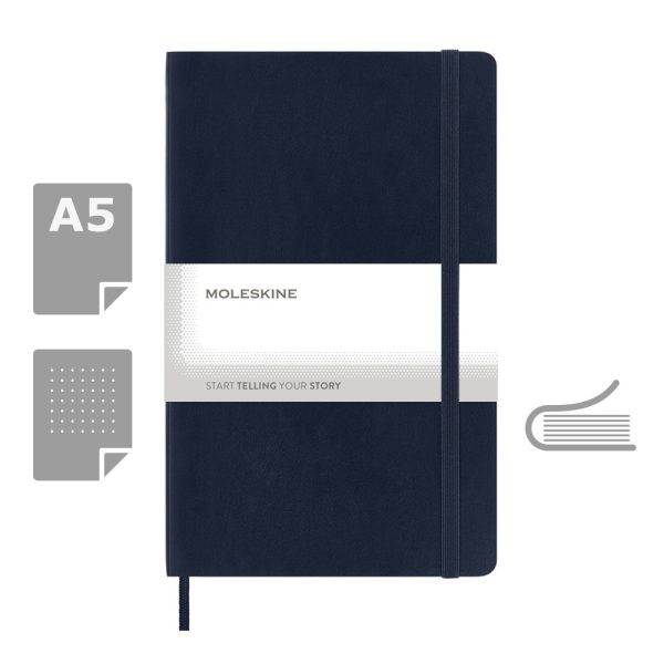 MOLESKINE Notebook approx. A5 bleu fonce personnalisable avec logo