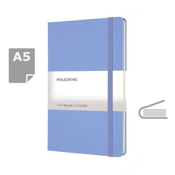 MOLESKINE Notebook approx. A5 bleu personnalisable avec logo – réf. VM302-11