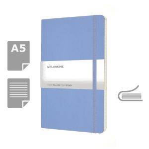 MOLESKINE Notebook approx. A5 bleu personnalisable avec logo – réf. VM303-11
