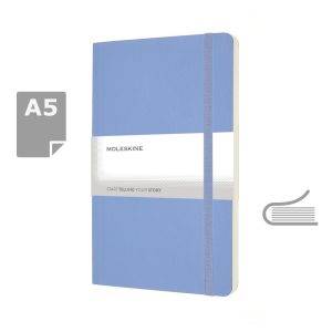 MOLESKINE Notebook approx. A5 bleu personnalisable avec logo – réf. VM306-11