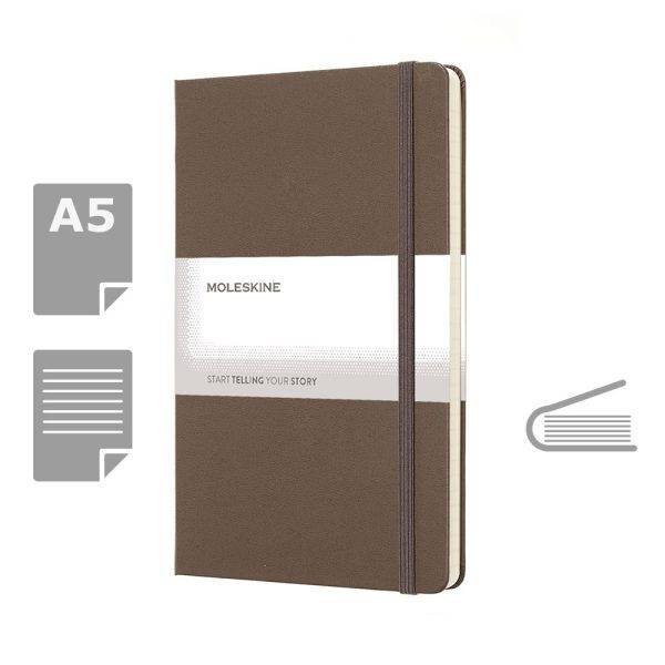MOLESKINE Notebook approx. A5 brun personnalisable avec logo