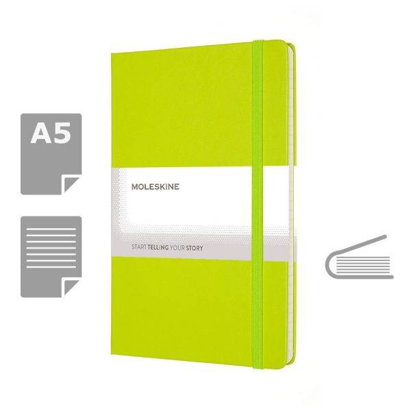 MOLESKINE Notebook approx. A5 citron vert personnalisable avec logo