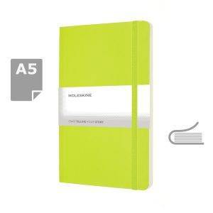MOLESKINE Notebook approx. A5 citron vert personnalisable avec logo – réf. VM306-09