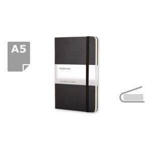 MOLESKINE Notebook approx. A5 noir personnalisable avec logo – réf. VM302-03