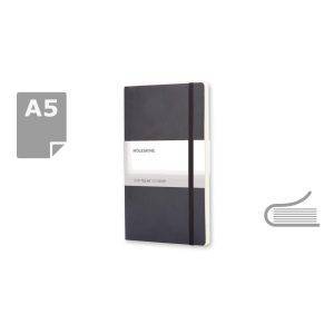 MOLESKINE Notebook approx. A5 noir personnalisable avec logo – réf. VM306-03