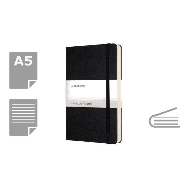 MOLESKINE Notebook approx. A5 noir personnalisable avec logo