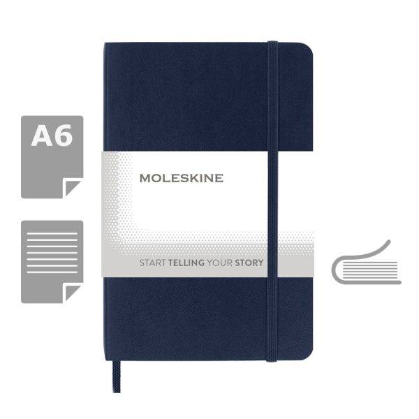 MOLESKINE Notebook approx. A6 bleu fonce personnalisable avec logo