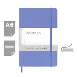MOLESKINE Notebook approx. A6 bleu personnalisable avec logo – réf. VM203-11