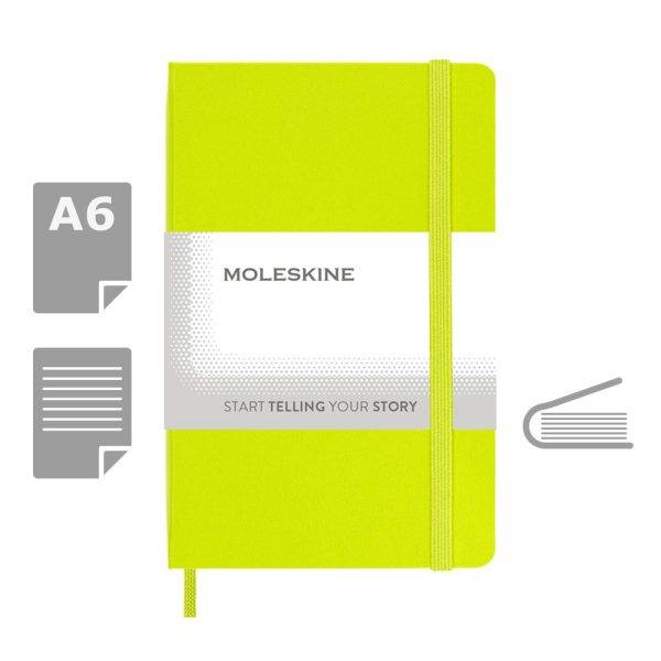 MOLESKINE Notebook approx. A6 citron vert personnalisable avec logo