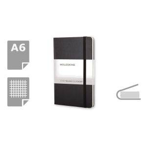 MOLESKINE Notebook approx. A6 noir personnalisable avec logo – réf. VM204-03