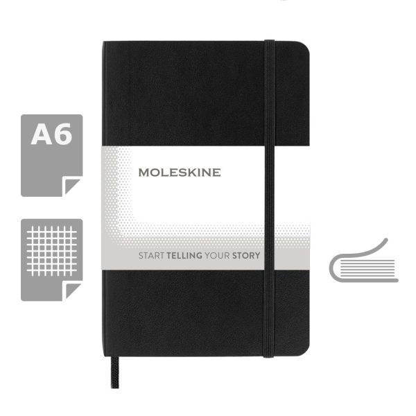 MOLESKINE Notebook approx. A6 noir personnalisable avec logo
