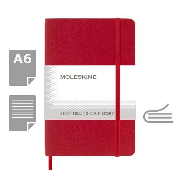 MOLESKINE Notebook approx. A6 rouge personnalisable avec logo