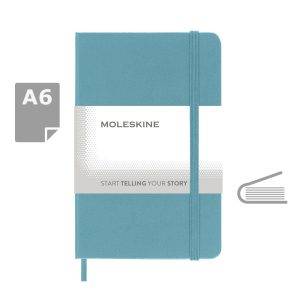 MOLESKINE Notebook approx. A6 turquoise personnalisable avec logo – réf. VM202-29