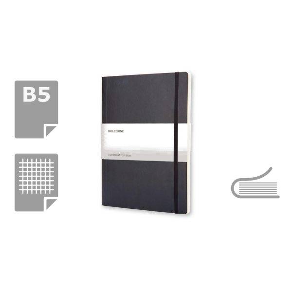 MOLESKINE Notebook approx. B5 noir personnalisable avec logo – réf. VM403-03