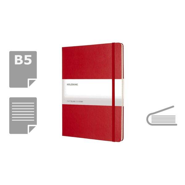 MOLESKINE Notebook approx. B5 rouge personnalisable avec logo – réf. VM404-05