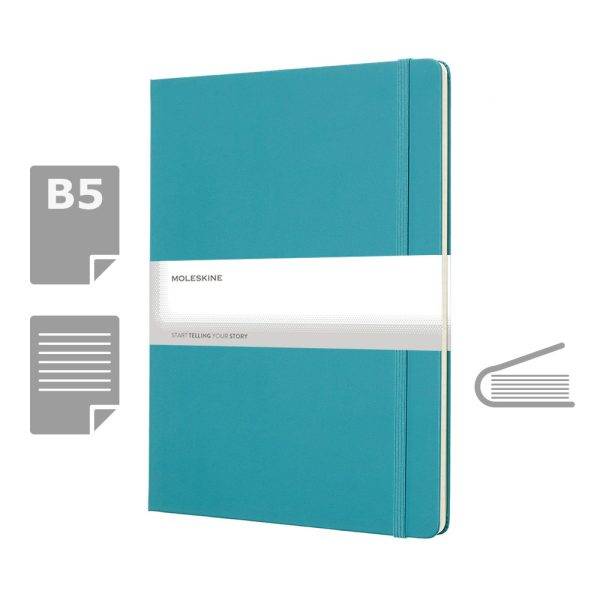 MOLESKINE Notebook approx. B5 turquoise personnalisable avec logo – réf. VM404-29