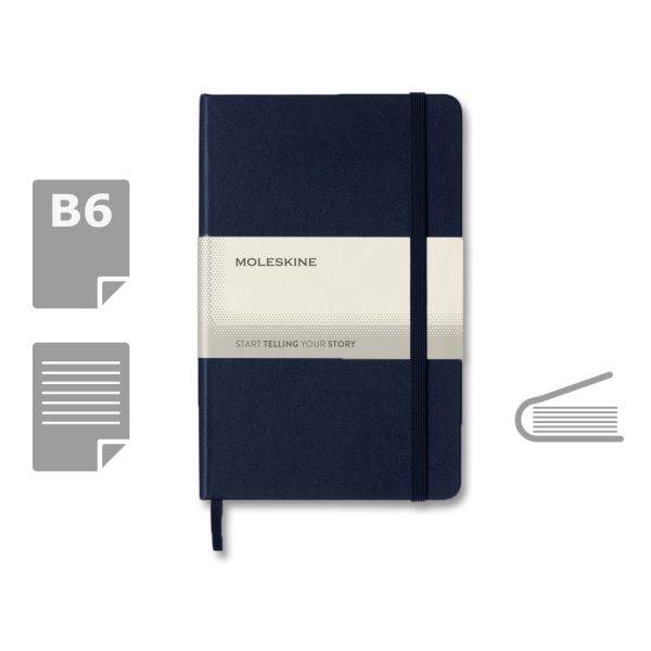 MOLESKINE Notebook approx. B6 bleu fonce personnalisable avec logo