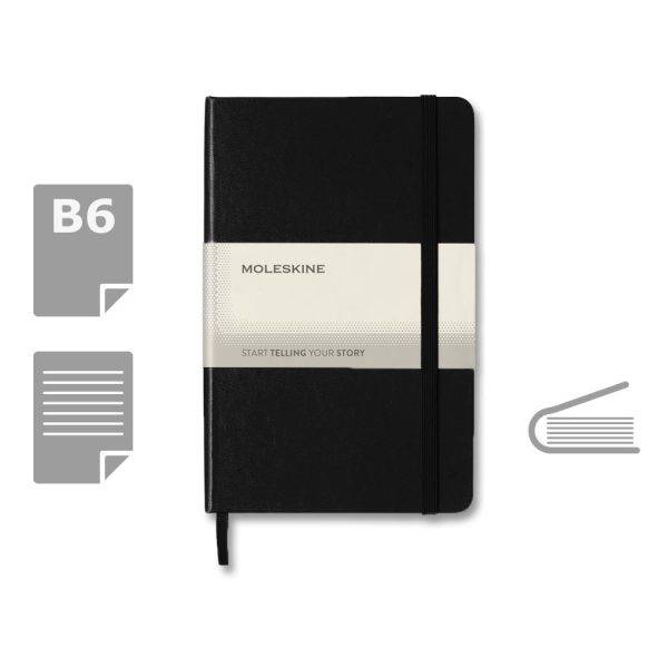 MOLESKINE Notebook approx. B6 noir personnalisable avec logo