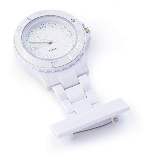 Montre infirmière blanc personnalisable avec logo