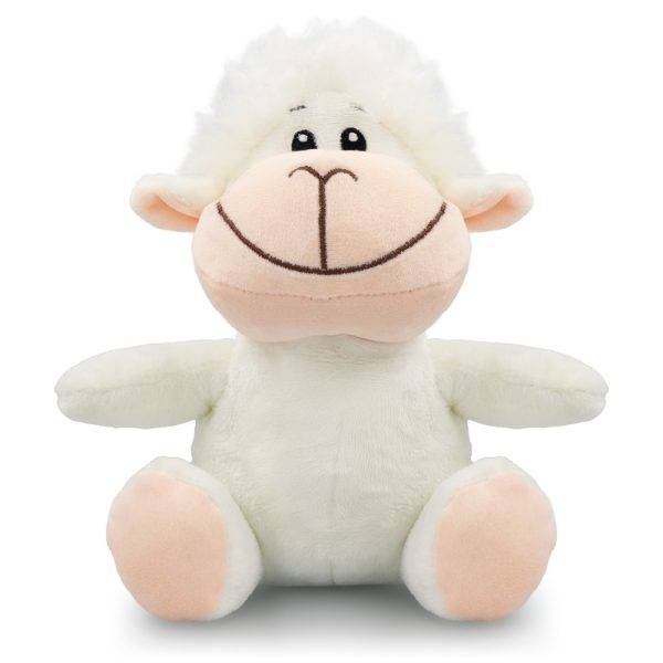 Mouton en peluche Klinta blanc personnalisable avec logo