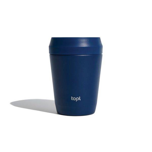 Mug 235 ml avec couvercle 360 en acier recyclé Topl personnalisable – réf. VTO02-04