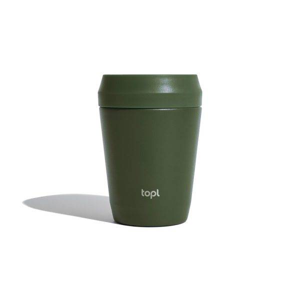 Mug 235 ml avec couvercle 360 en acier recyclé Topl personnalisable – réf. VTO02-06
