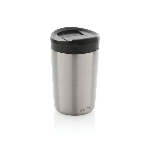 Mug 300ml en acier recyclé RCS Avira Alya argent personnalisable
