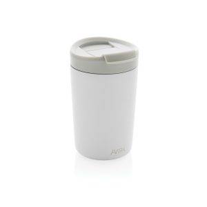 Mug 300ml en acier recyclé RCS Avira Alya blanc personnalisable
