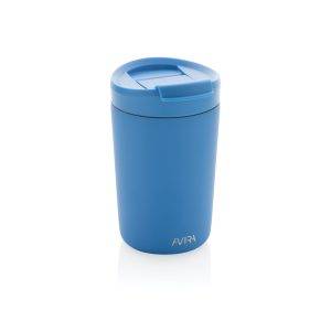 Mug 300ml en acier recyclé RCS Avira Alya bleu personnalisable