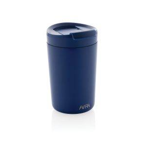 Mug 300ml en acier recyclé RCS Avira Alya bleu personnalisable – réf. P438.024