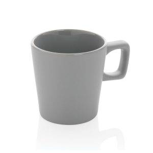 Mug 300ml en céramique au design moderne gris personnalisable