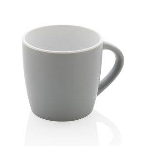 Mug 300ml en céramique avec intérieur coloré gris personnalisable